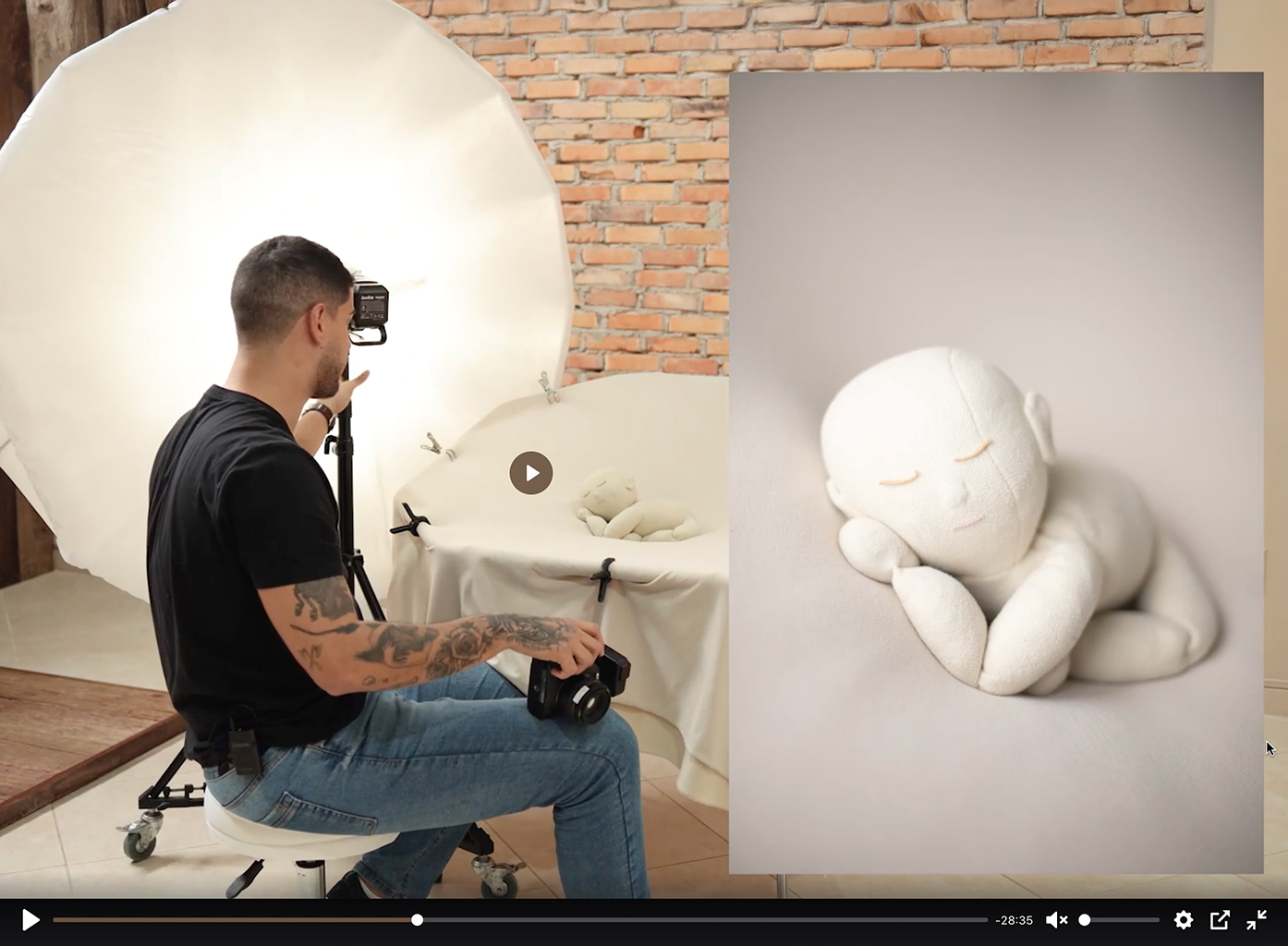 iluminação newborn bebê recém-nascido ensaio